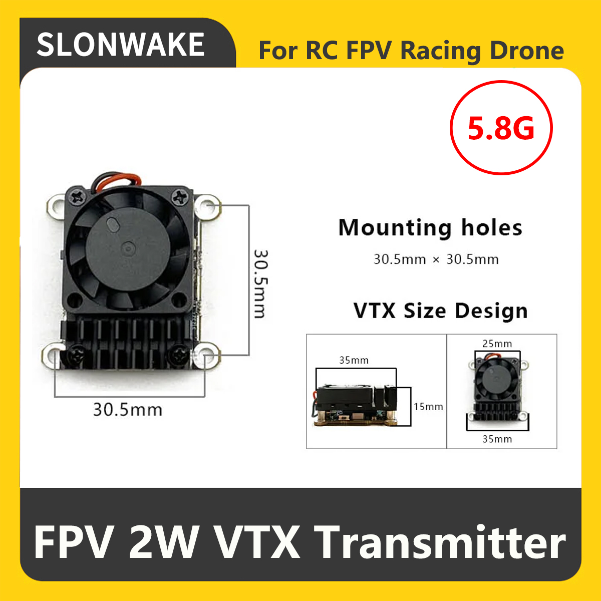 SLONWAKE 5.8G 2000mW FPV VTX T - Fpv Drone Frame recension och pris