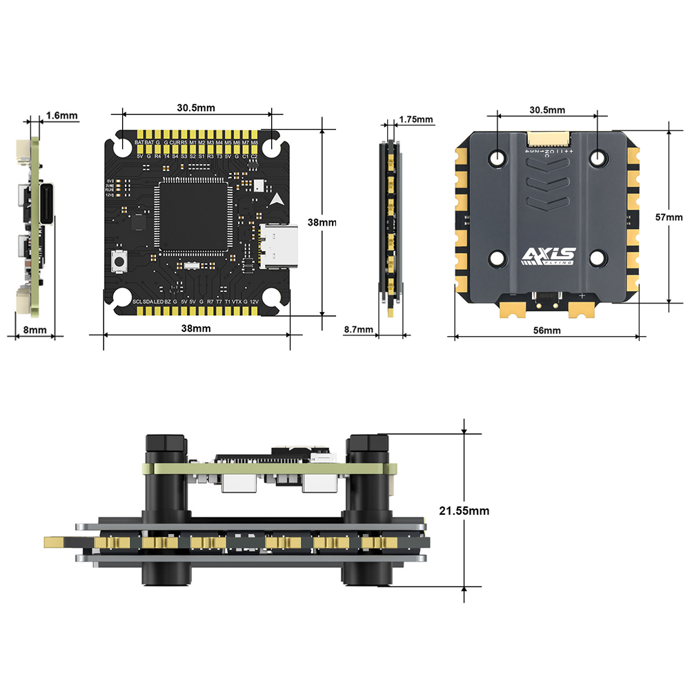 Axisflying Argus Pro ECO F722  - Fpv Drone Esc recension och pris